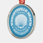 Wrightsville Beach (schelp) Metalen Ornament (Links)