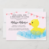 Wrijf een dub, rubber eendje Baby shower Kaart (Voorkant)