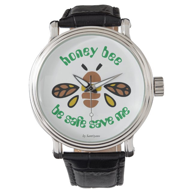 Wrist Watch Honey Bee Horloge (Voorkant)