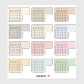 Writable Monthly Index Tab Calendar Habit Tracker  Sticker (Vel)