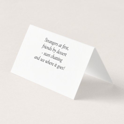 Write Name - Table Place Card - with Messages (Back)