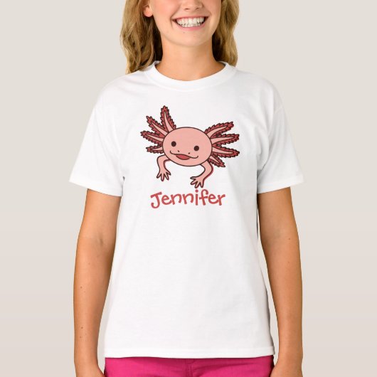 write your name on this cute Axolotl T-shirt (Voorkant)