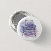 Writer Author Script  schrijfmachine Aangepast Ronde Button 3,2 Cm (Voorkant /achterkant)