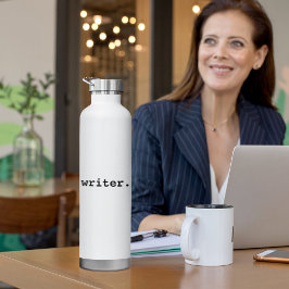 Writer geïsoleerde Drink fles