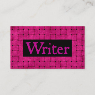 Writer Pink Woven Visitekaartje