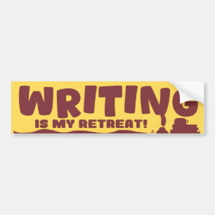 Writer Retreat vintage reisstijl Bumpersticker