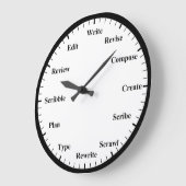 Writer's Clock - Always Time to Write Wall Clock Grote Klok (Hoek)