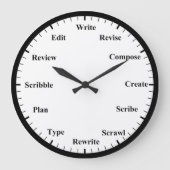 Writer's Clock - Always Time to Write Wall Clock Grote Klok (Voorkant)
