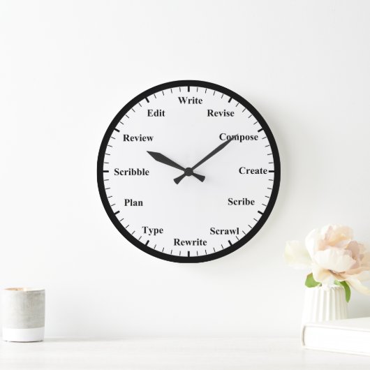 Writer's Clock - Always Time to Write Wall Clock Grote Klok (Huis)