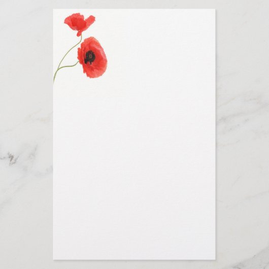Writing paper poppy briefpapier (Voorkant)