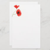 Writing paper poppy briefpapier (Voorkant / Achterkant)