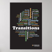 Writing Transitions 13" x 19" Classroom Poster (Devant)