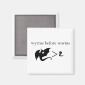 Wrms vóór Worms Magnet Magneet (Voorkant / Achterkant)