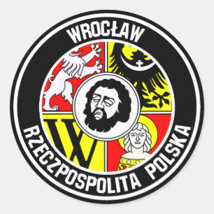 Wrocław om Embleem Ronde Sticker