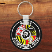 Wrocław Round Emblem Sleutelhanger (Voorkant)