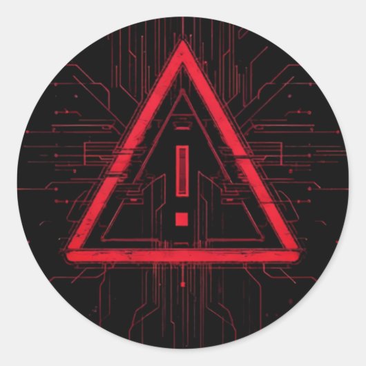 Wrong error ronde sticker (Voorkant)