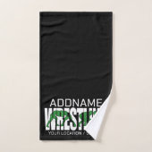 Wruiend team ADD-TEKST School Varsity Wrestler Bad Handdoek (Handdoek)