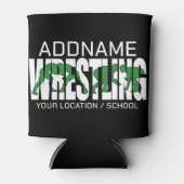 Wruiend team ADD-TEKST School Varsity Wrestler Blikjeskoeler (Voorkant)