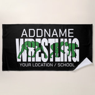 Wruiend team ADD-TEKST School Varsity Wrestler Strandlaken