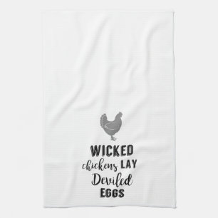 Wschoppen kippen Lay Deviled Eggs Kitchen Towel Theedoek