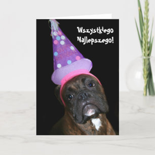 Wszystkiego Najlepszego Poolse Birthday boxer card Kaart