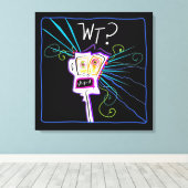 WT? WAT? EMOJI Meemogie Canvas Afdruk (Insitu (Houten vloer))