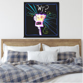 WT? WAT? EMOJI Meemogie Canvas Afdruk (Insitu (Slaapkamer))