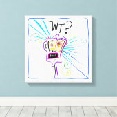 WT? WAT? EMOJI Meemogie Canvas Afdruk (Insitu (Houten vloer))