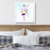 WT? WAT? EMOJI Meemogie Canvas Afdruk (Insitu (Slaapkamer))