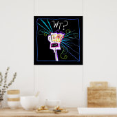 WT? WAT? EMOJI Meemogie Poster (Keuken)