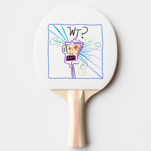 WT? - WAT IS HET? EMOJI Meemogie Tafeltennisbatje (Voorkant)