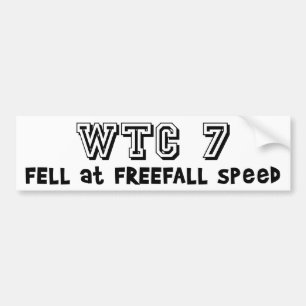 WTC7 viel in vrije snelheid Bumpersticker