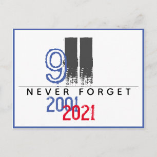 WTC 911 Patriottisch Nooit Vergeten 20e Verjaardag Briefkaart