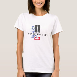 WTC Patriottisch Vergeet nooit 20e Jubileum 911 T-shirt