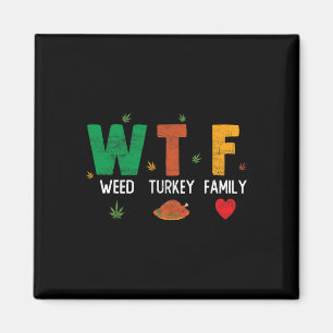 Wtf1 Wijn Kalkoen Voetbal - Leuk Thanksgiving Day Magneet