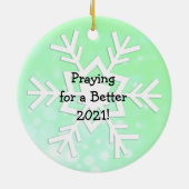 WTF 2020 Santa en Elf in de Facemask Keramisch Ornament (Achterkant)