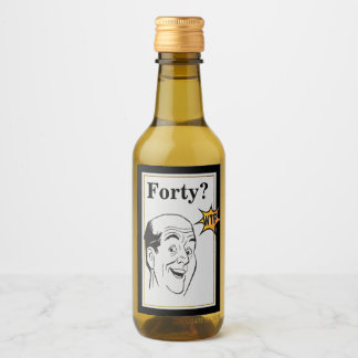 wtf 40th Birthday Party Funny Mannen Birthday Wijn Etiket