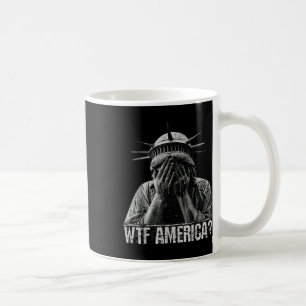 WTF Amerika huilt Vrijheidsbeeld Schandelijke Poli Koffiemok