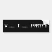 WTF-Bumpersticker Bumpersticker (Voorkant)