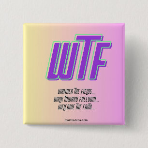 WTF-Button Vierkante Button 5,1 Cm