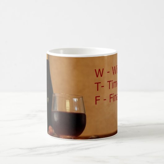 WTF créé dans une tasse à café. (Centre)