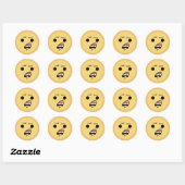 WTF Emoji Ronde Sticker (Vel)