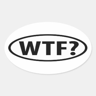 WTF? Euro stijl auto embleem Ovale Sticker