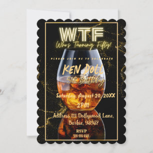 WTF Fifty Man 50ste Verjaardagsfeest Download Kaart