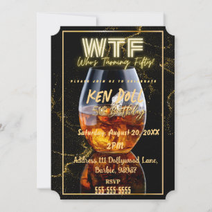 WTF Fifty Mannen 50e Verjaardagsfeest Download Kaart