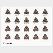 WTF Funny Poop Emoji Avec Sticker De Lunettes (Feuille)