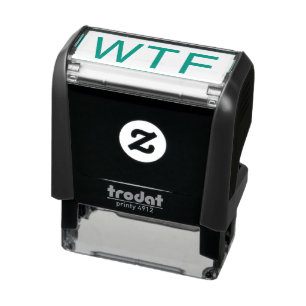 WTF Grappige Meme Eenvoudige Typografie Schattig H Zelfinktende Stempel