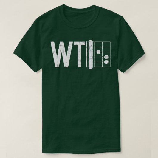 WTF Guitar F-kabel T-shirt (Design voorkant)