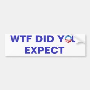 WTF HAD JE VERWACHT BUMPERSTICKER