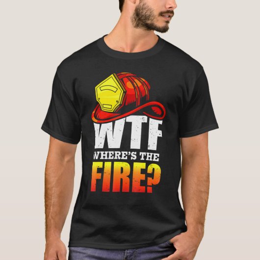 Wtf het T-shirt van de brandweerman (Voorkant)